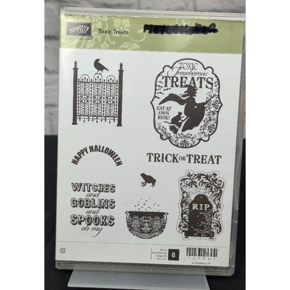Stampin' Up! Toxic Traits Halloween 8 Piece Set 127901 Cling Stamps Rubber